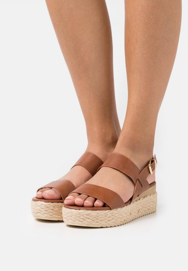 Anna Field Best Sale Bekvämlighet Espadrilles Sandaler Dam Bruna | SE-ASEUQO789