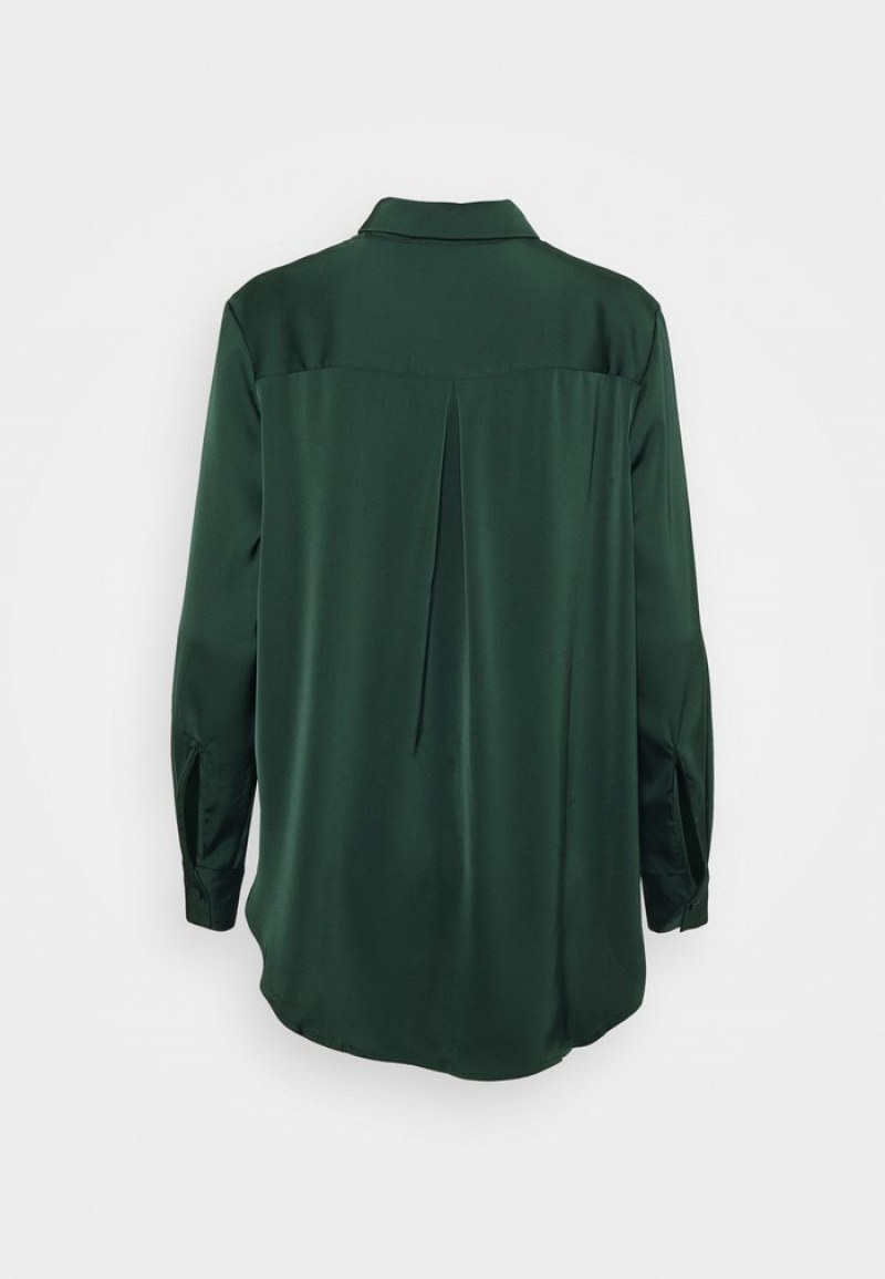 Anna Field Best Sale Button-Down Blus Dam Gröna | SE-IWJMEG076