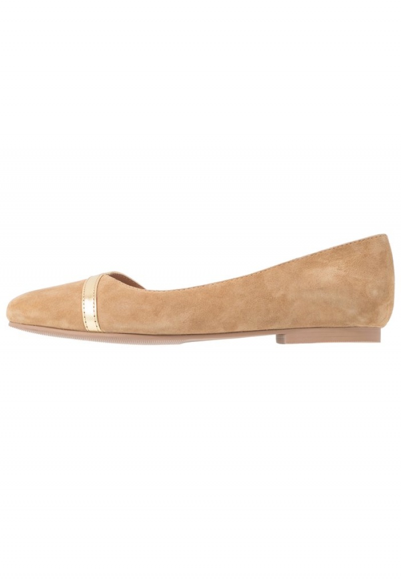 Anna Field Best Sale Leather Ballet Pumps Ballerina Dam Beige | SE-JHIYAW138