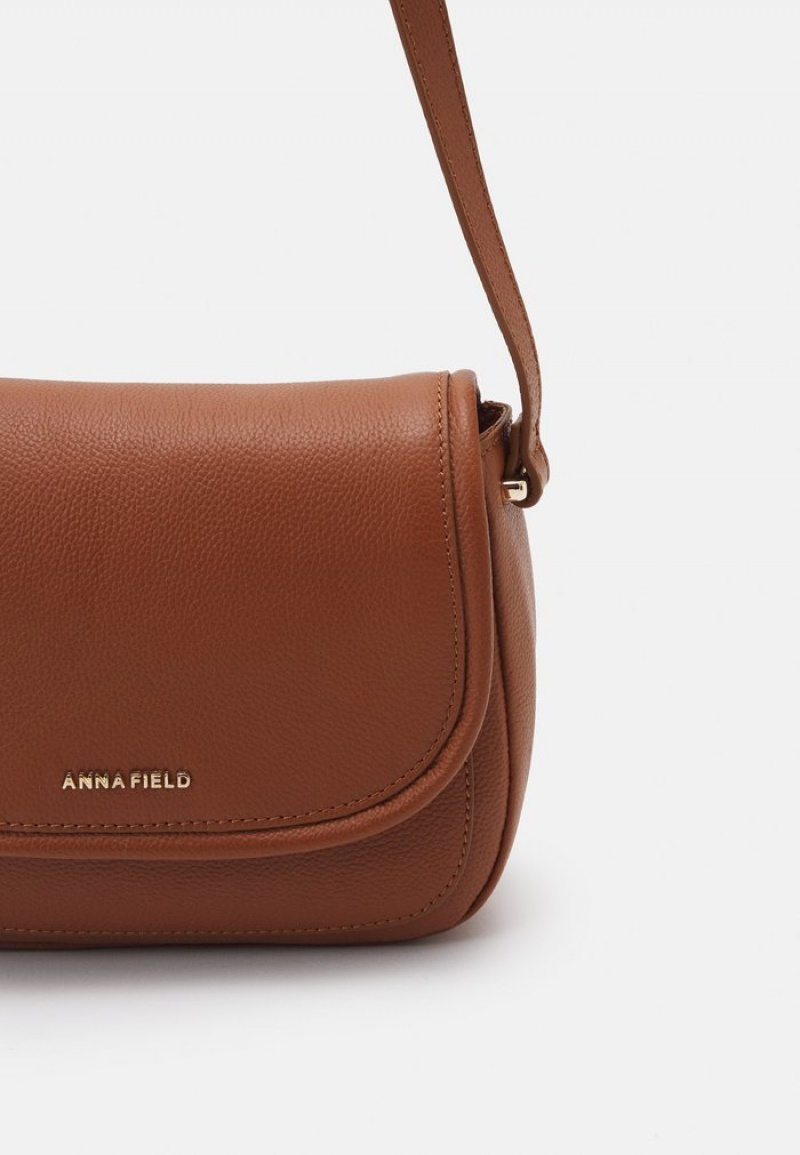 Anna Field Best Sale Leather Cross Body Väskor Dam Bruna | SE-BQROSC963