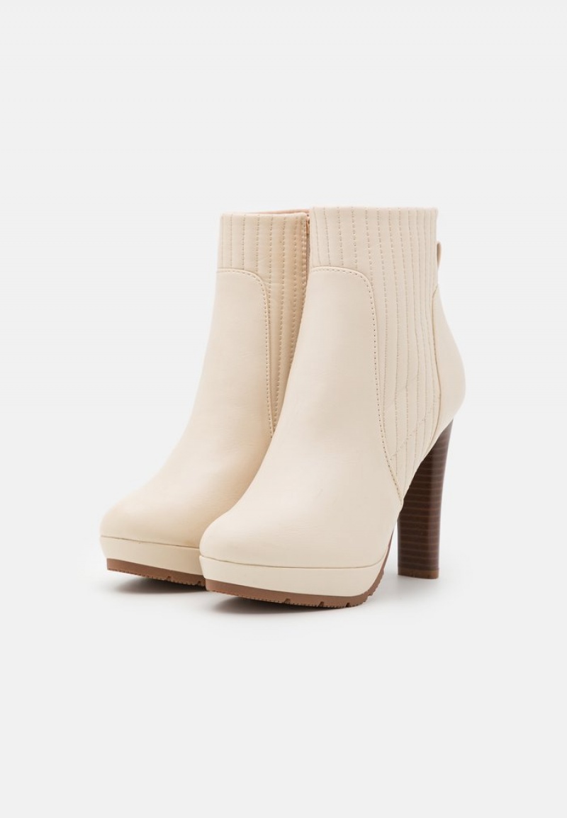 Anna Field Best Sale Platform Stövletter Dam Beige | SE-VXDOSN693