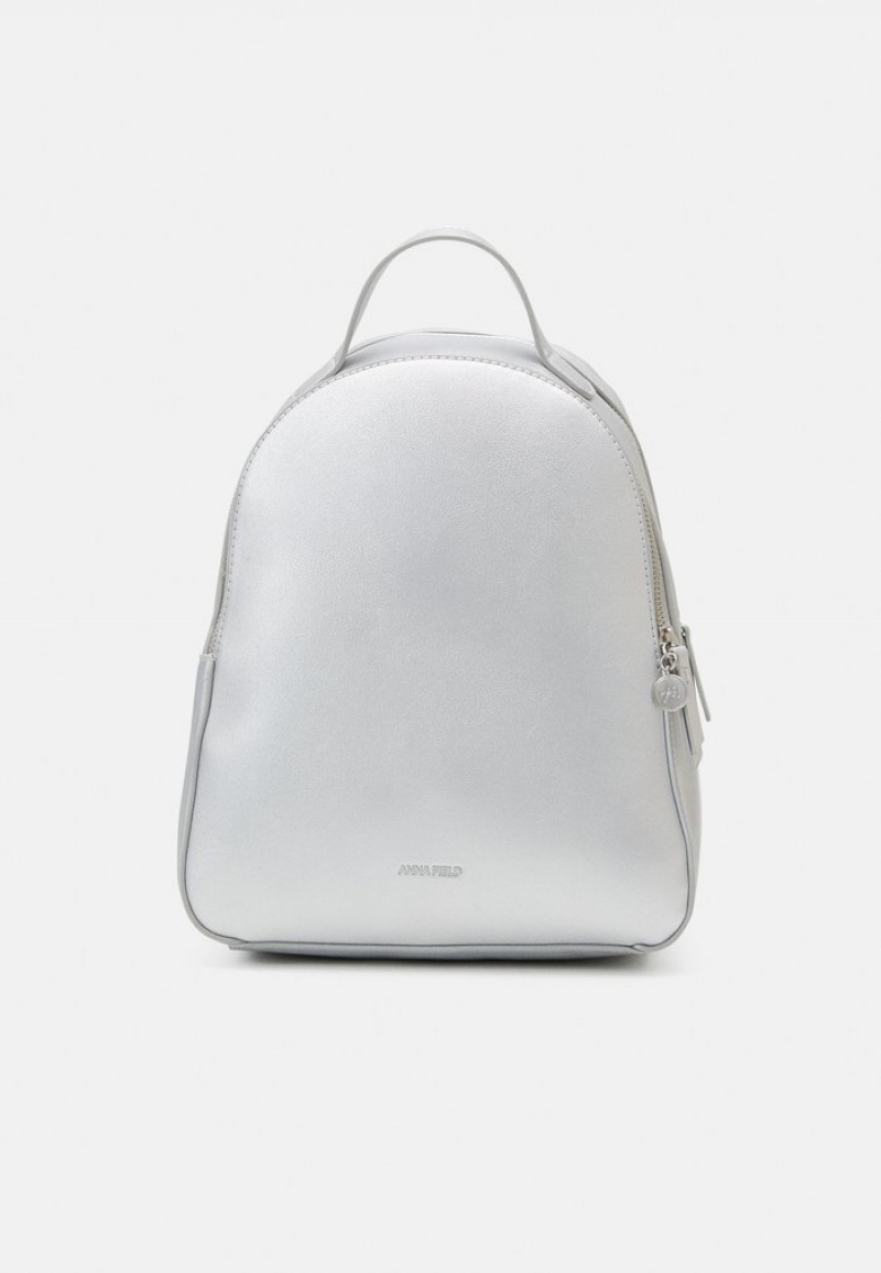 Anna Field Best Sale Rucksack Ryggsäck Dam Silver | SE-ZSVYTI208