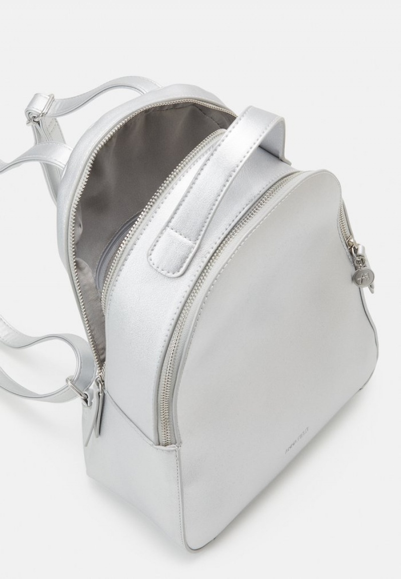 Anna Field Best Sale Rucksack Ryggsäck Dam Silver | SE-ZSVYTI208