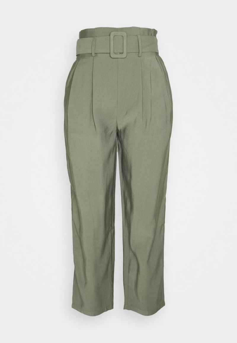 Anna Field Best Sale Smart Pant With Belt Långbyxor Dam Khaki | SE-YCUHLG941