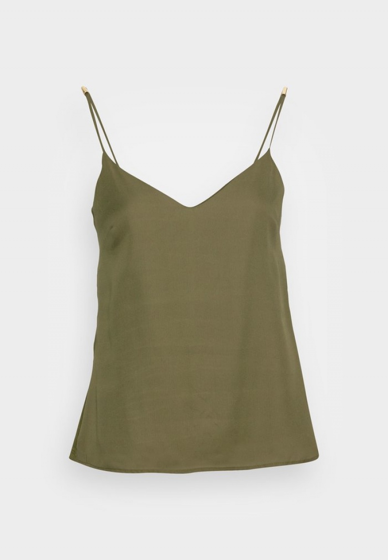 Anna Field Best Sale Top T-Shirt Dam Khaki | SE-SIPBRA478