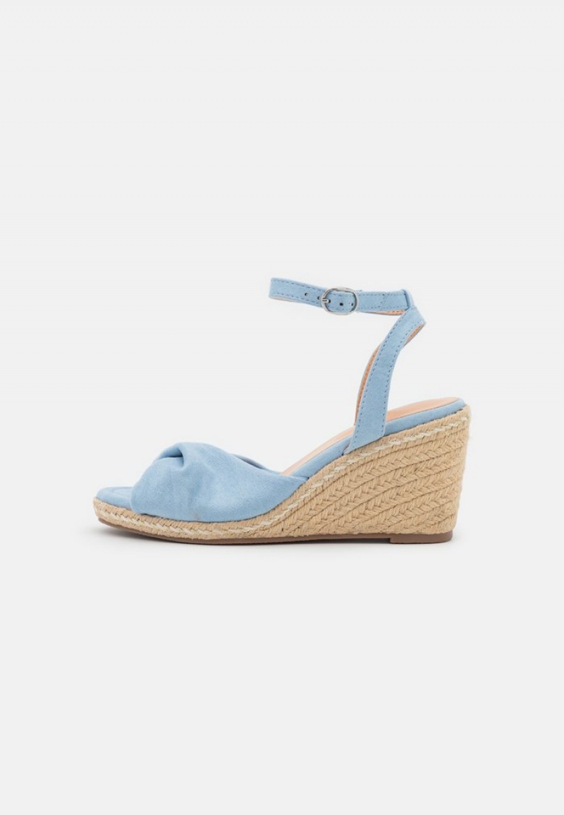 Anna Field Brand New Bekvämlighet Espadrilles Sandaler Dam Ljusblå | SE-UPIQAZ674