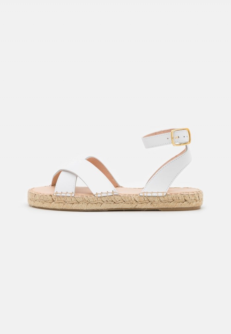 Anna Field Brand New Leather Espadrilles Sandaler Dam Vita | SE-OUXLVK608