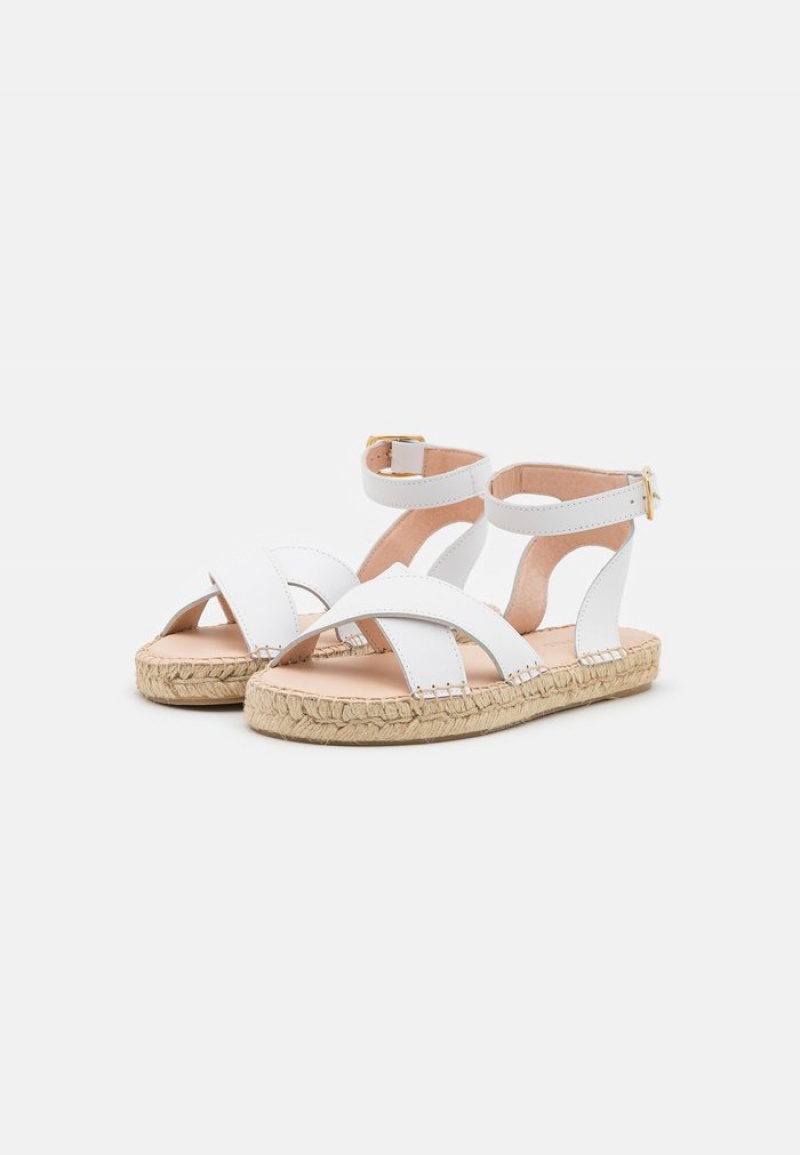 Anna Field Brand New Leather Espadrilles Sandaler Dam Vita | SE-OUXLVK608