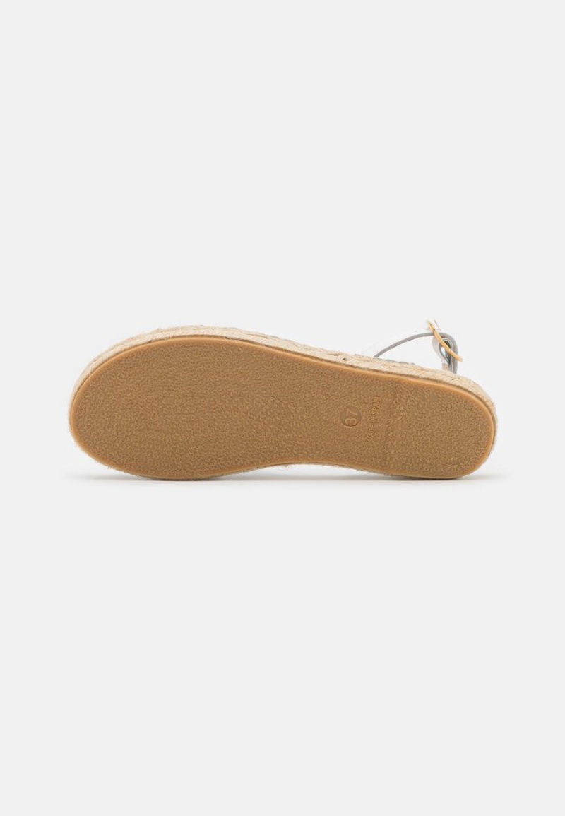 Anna Field Brand New Leather Espadrilles Sandaler Dam Vita | SE-OUXLVK608