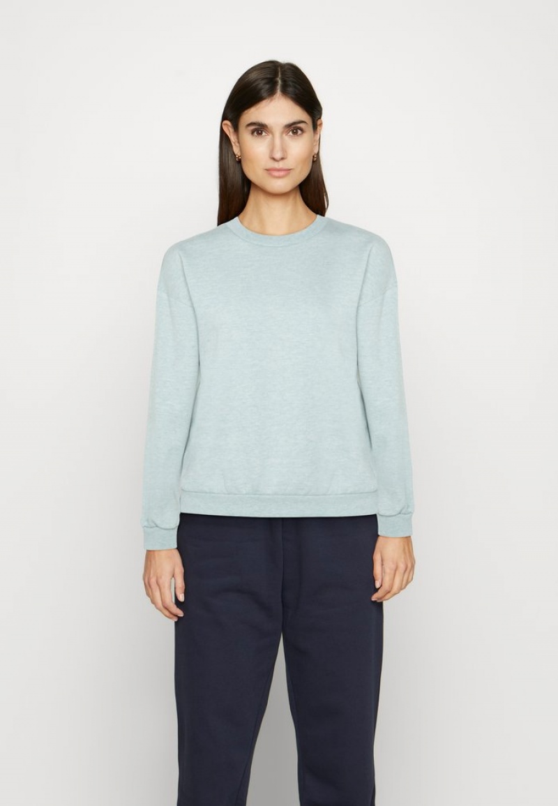 Anna Field Brand New Sweatshirt Pullover Dam Blå | SE-DHPOLA765