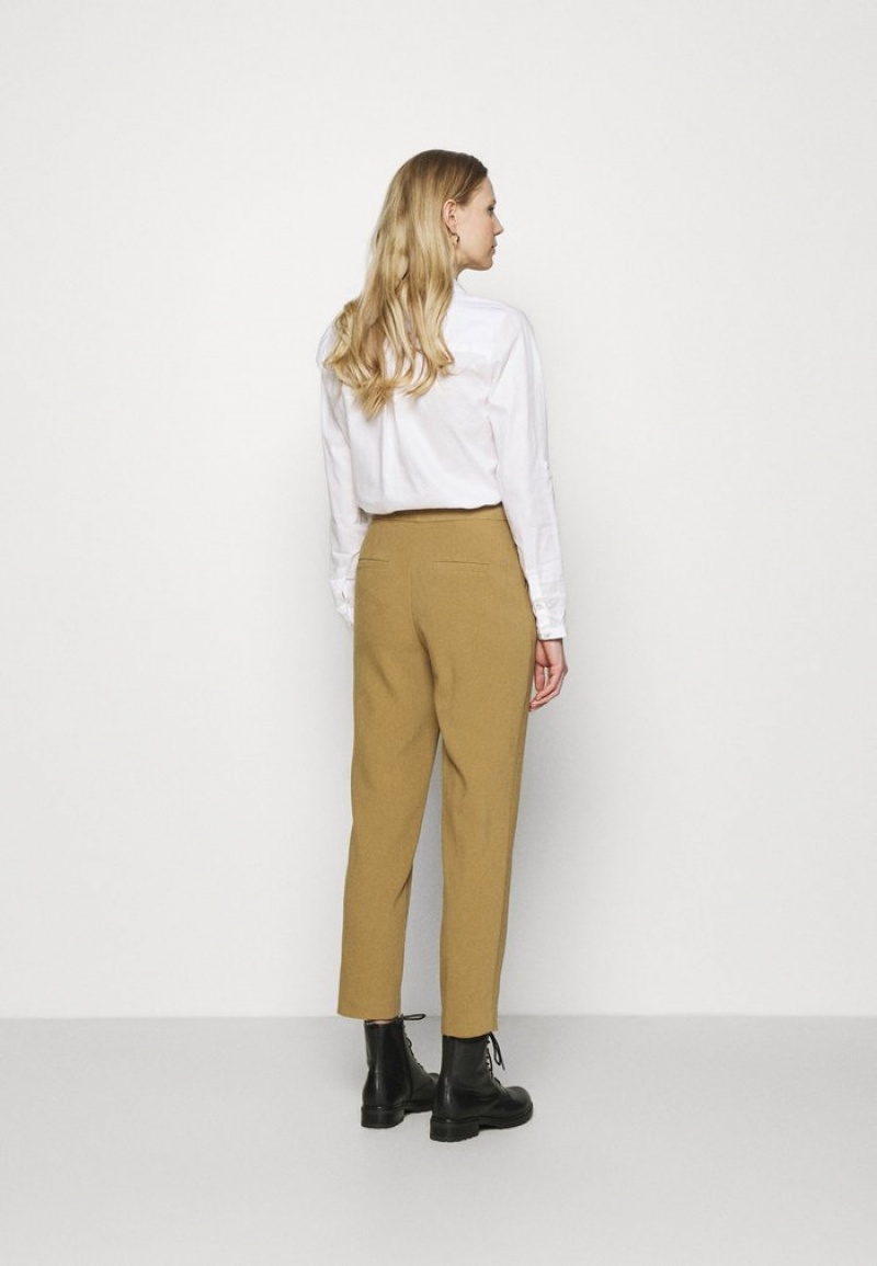 Anna Field Budget Basic Business Pant Slim Leg Långbyxor Dam Bruna | SE-CIMRBL825