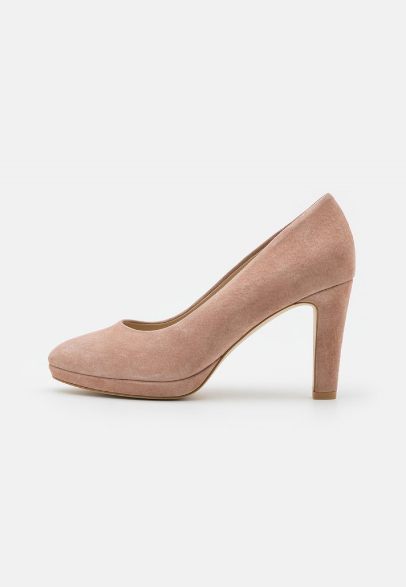 Anna Field Budget Leather Bekvämlighet High Heels Klackar Dam Beige | SE-DGQPTB906