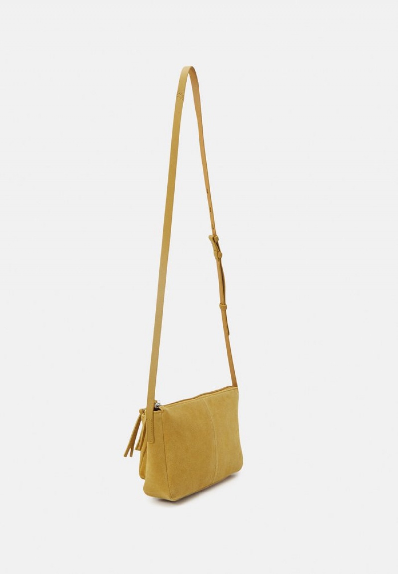 Anna Field Budget Leather Cross Body Väskor Dam Senapsgult Gula | SE-AVQMPX319