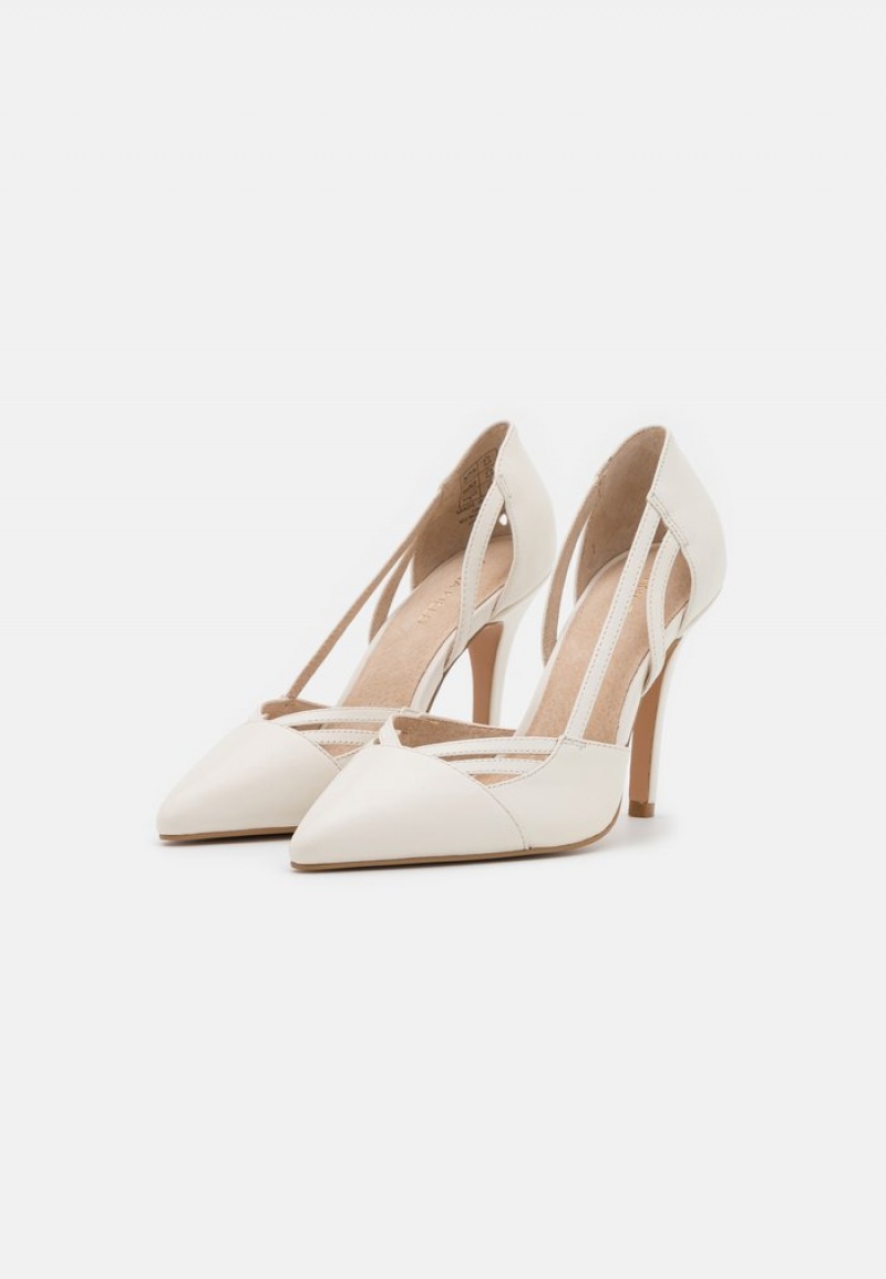 Anna Field Budget Leather High Heels Klackar Dam Beige | SE-AMDUJW325