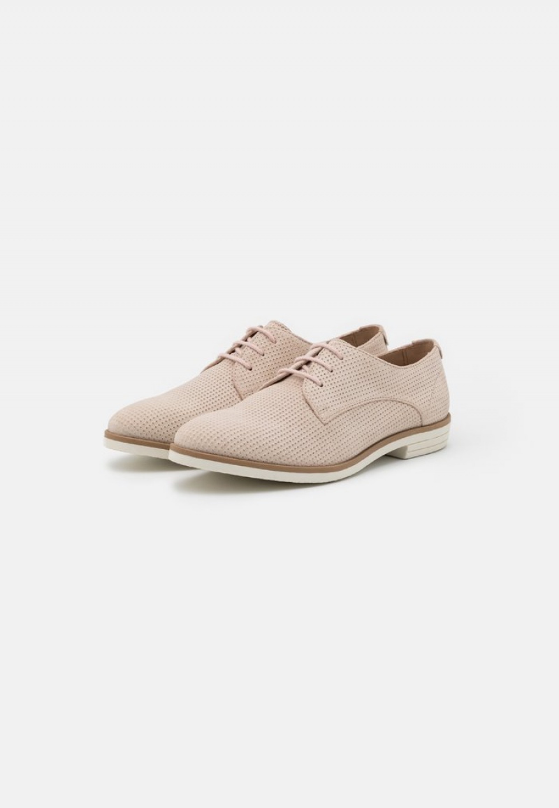 Anna Field Budget Leather Spets-Ups Låga Skor Dam Beige | SE-KWGAVS836