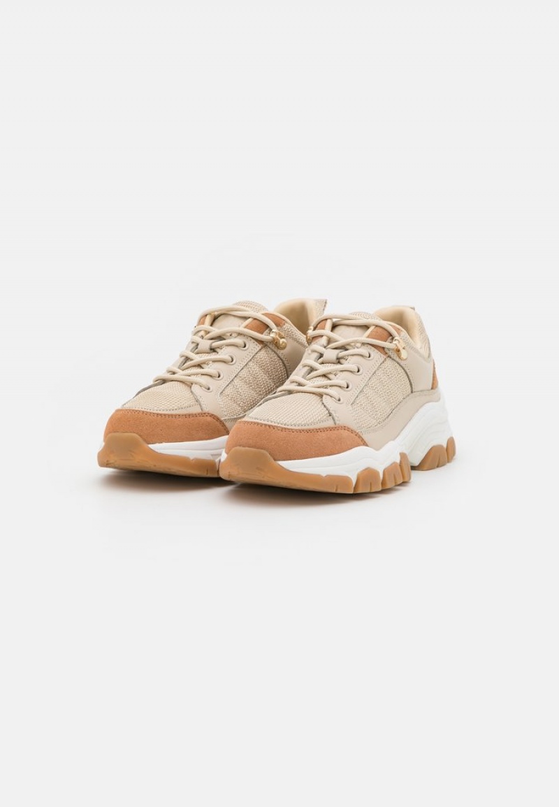 Anna Field Budget Leather Träningsskor Dam Beige | SE-KWDUGY850