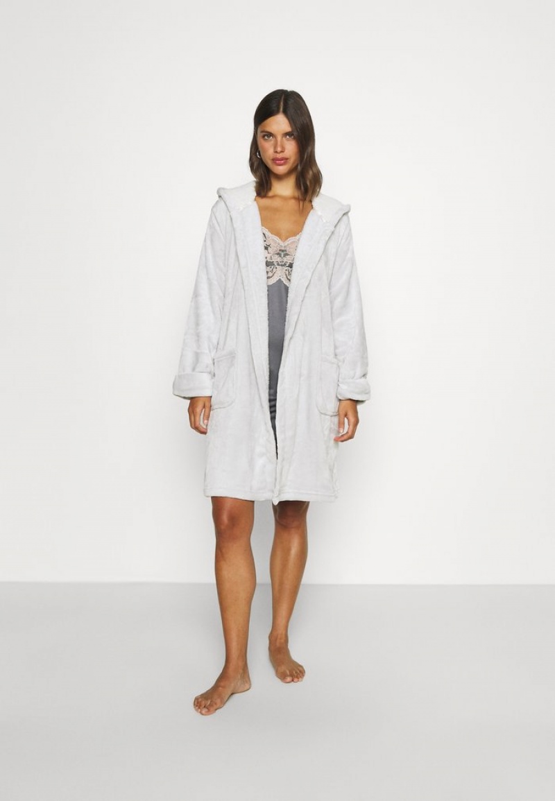 Anna Field Budget Maelis Klänning Gown Bathrobe Dam Grå | SE-RSQVDP395