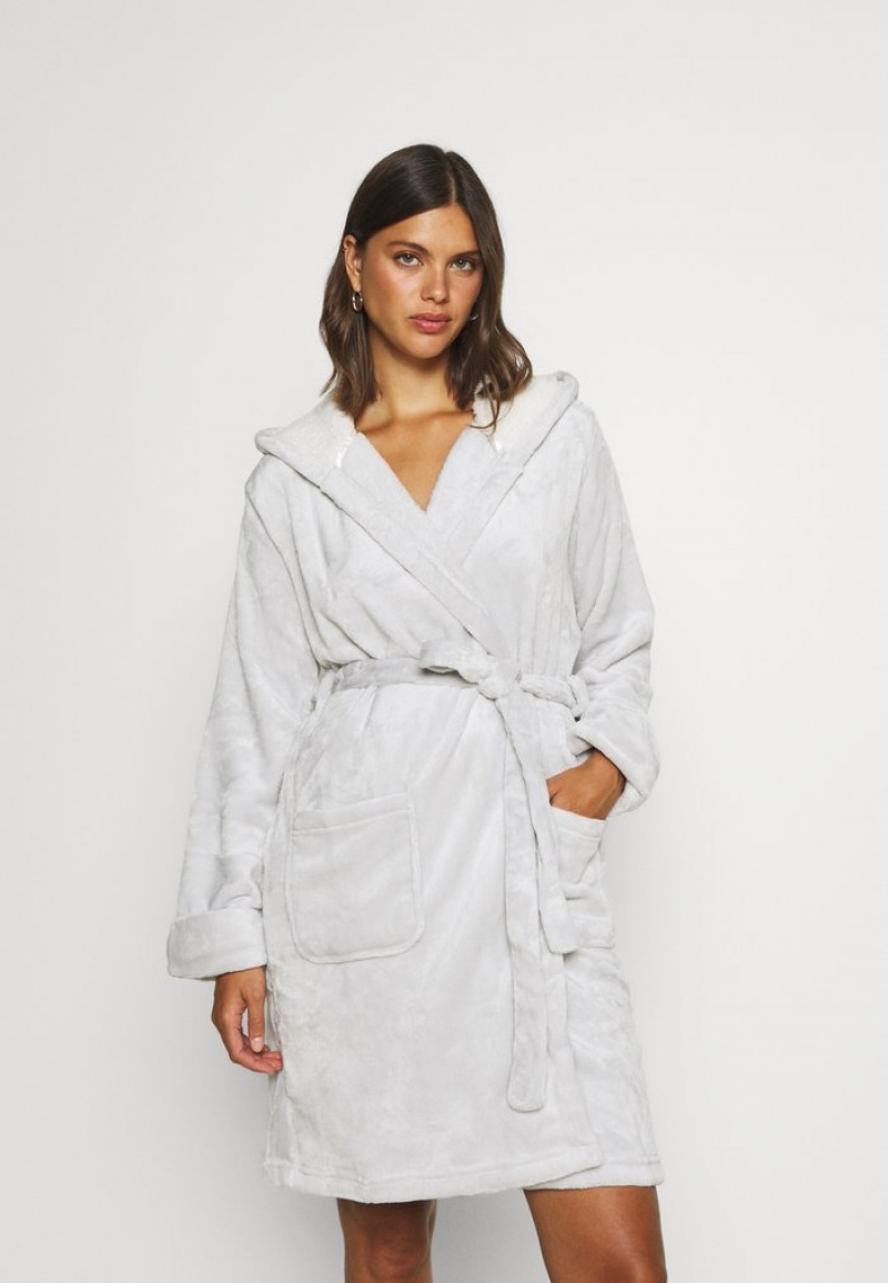 Anna Field Budget Maelis Klänning Gown Bathrobe Dam Grå | SE-RSQVDP395