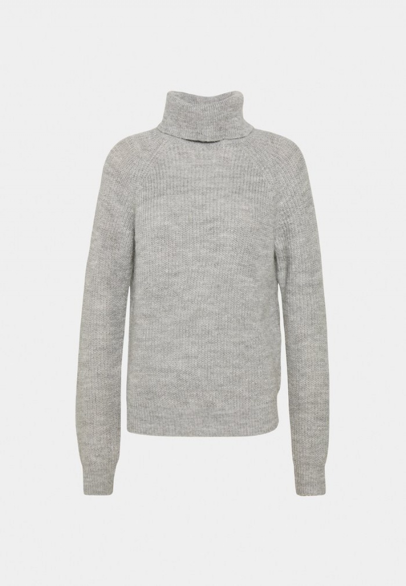 Anna Field Budget Ull Blend Turtleneck Jumper Pullover Dam Ljusgrå | SE-UZYOQP503