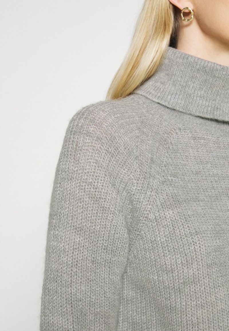 Anna Field Budget Ull Blend Turtleneck Jumper Pullover Dam Ljusgrå | SE-UZYOQP503