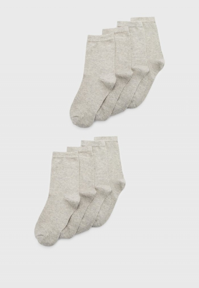 Anna Field Buy 8 Pack Ankle Strumpor Dam Grå | SE-BYSMCP416