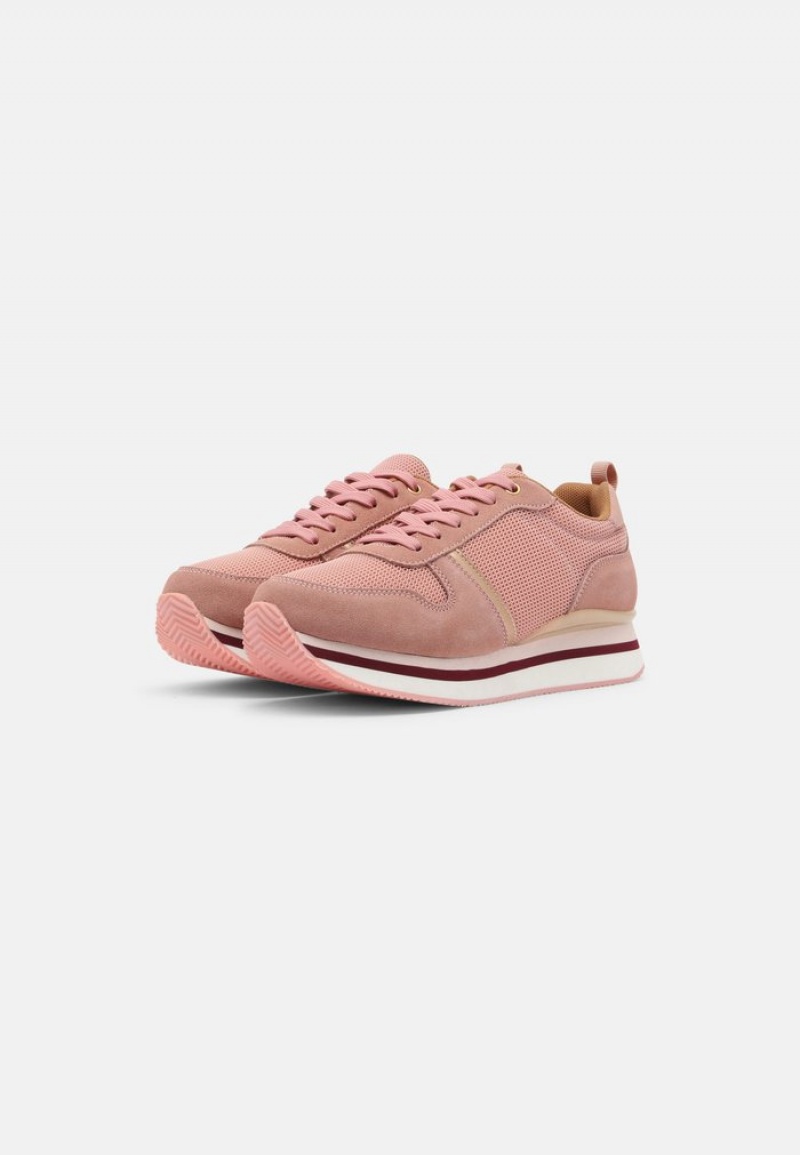 Anna Field Buy Bekvämlighet Leather Träningsskor Dam Rosa | SE-PDTWOY419