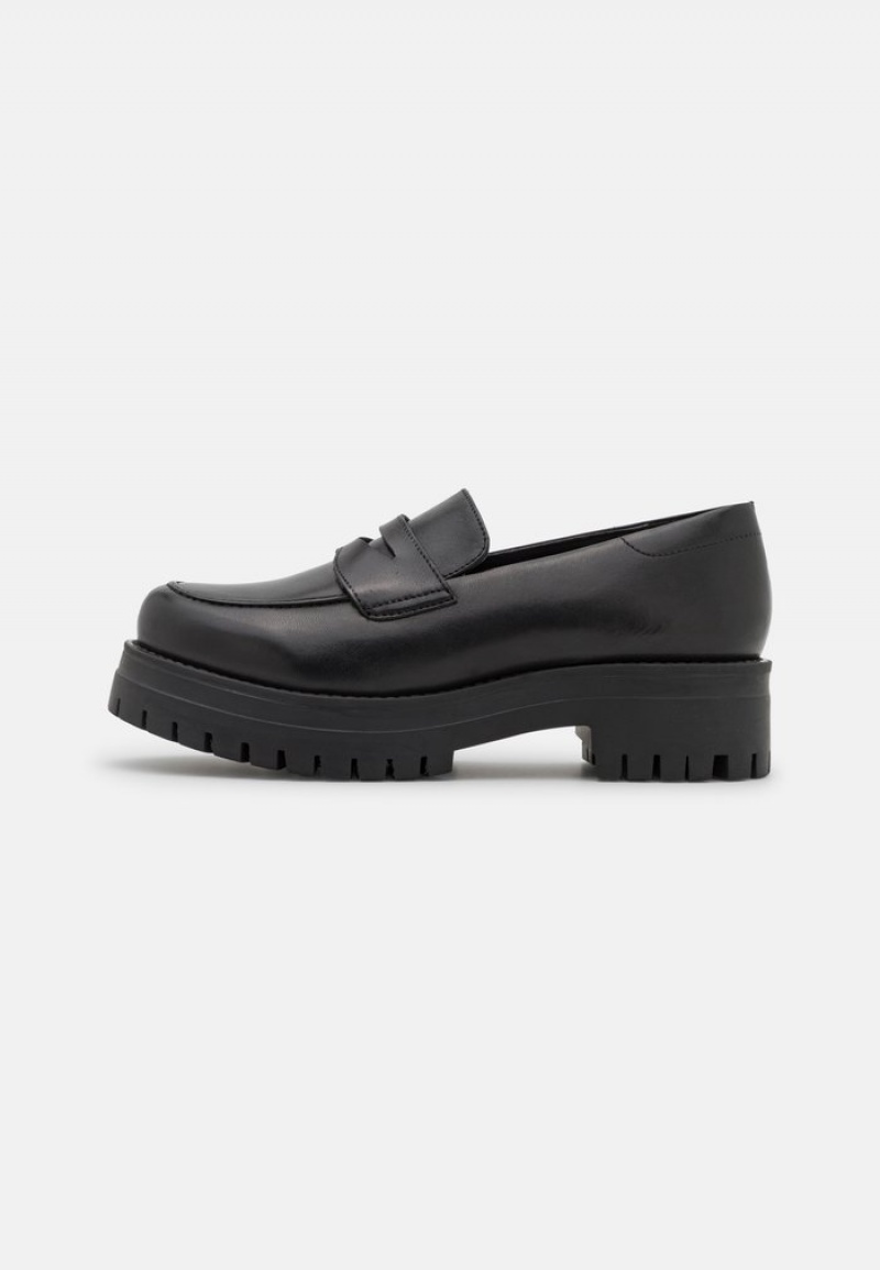 Anna Field Buy Leather Slip-Ons Låga Skor Dam Svarta | SE-OYTLXB082