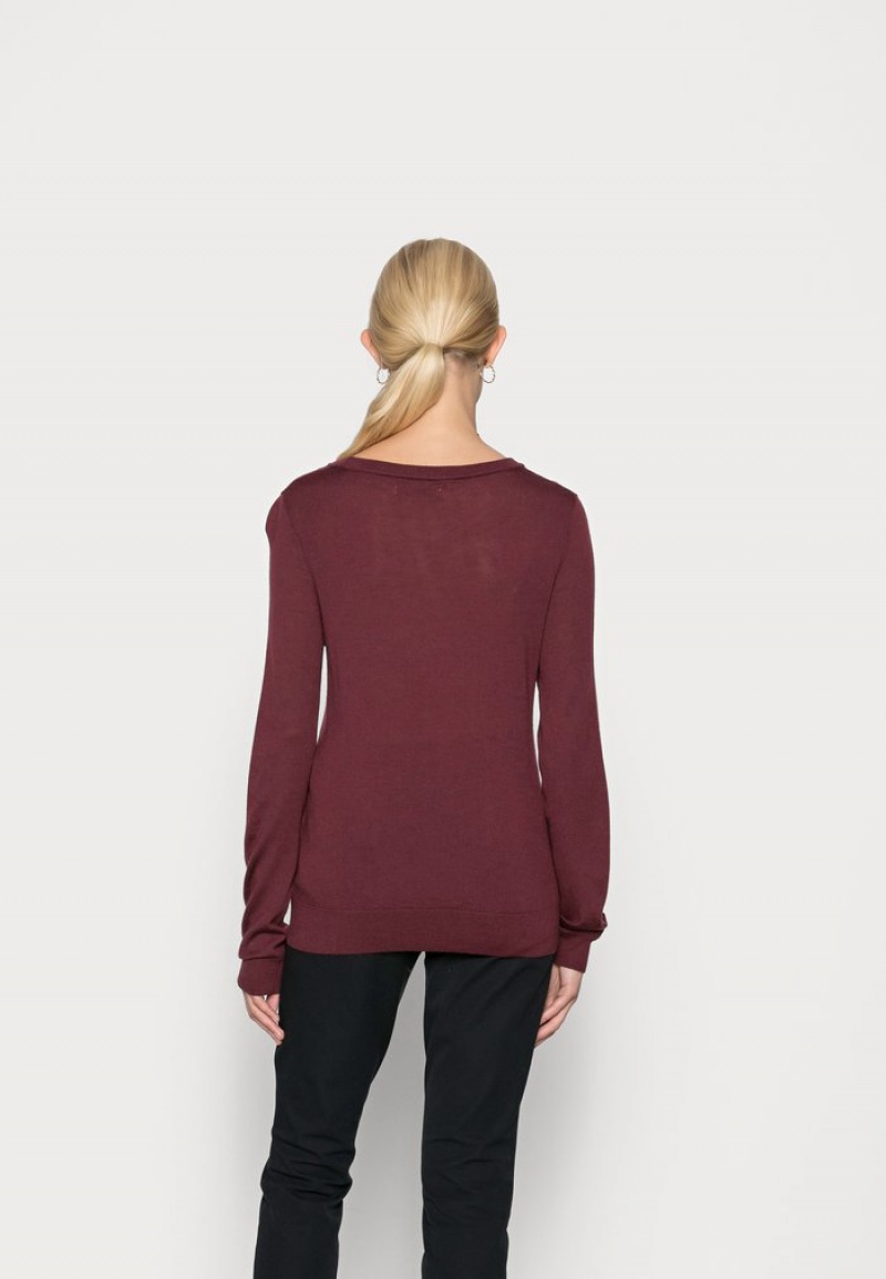 Anna Field Buy Merino Ull Jumper Pullover Dam Vinröda | SE-EVWLQB765