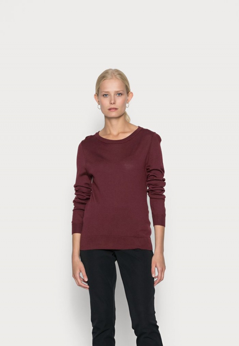 Anna Field Buy Merino Ull Jumper Pullover Dam Vinröda | SE-EVWLQB765