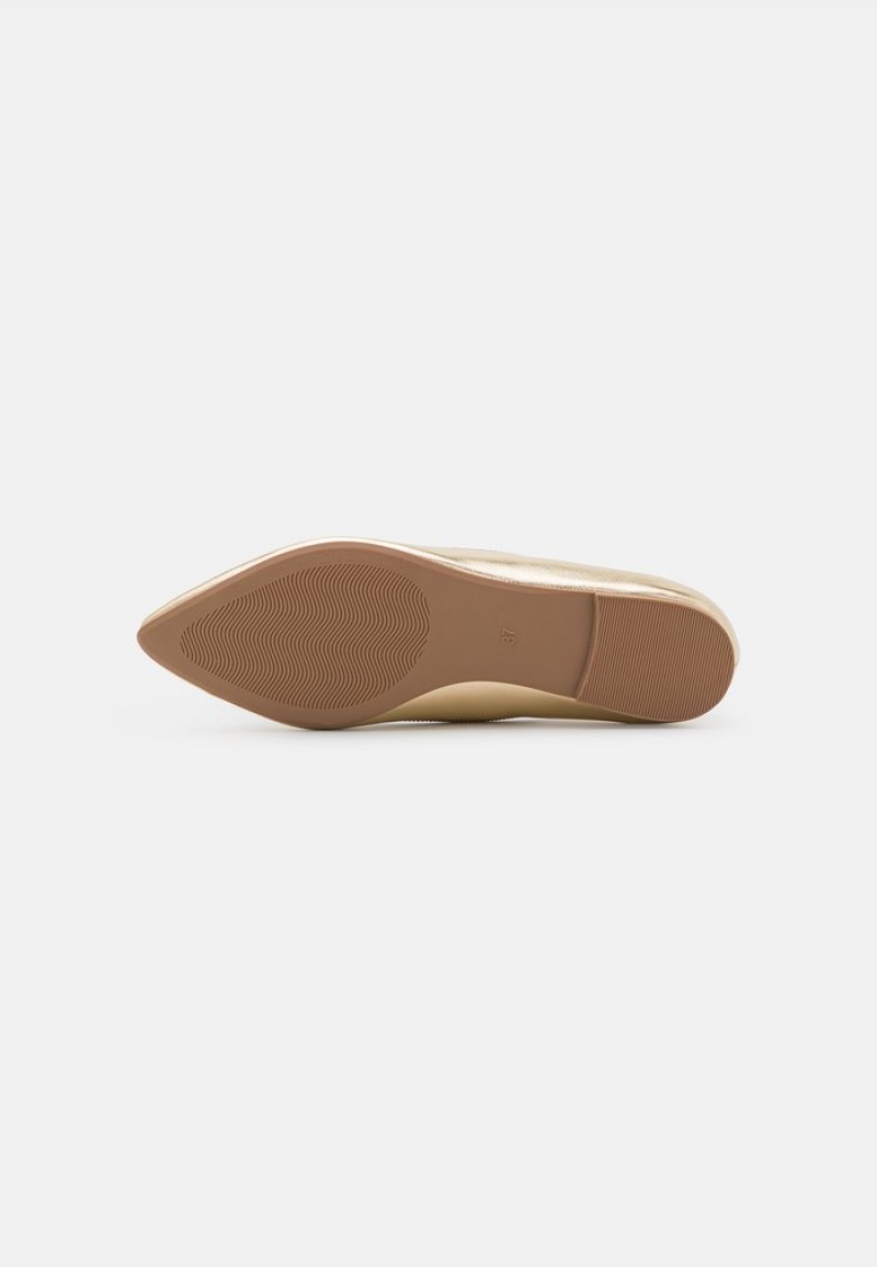 Anna Field Cheap Ballet Pumps Ballerina Dam Guld | SE-RPOQMV129