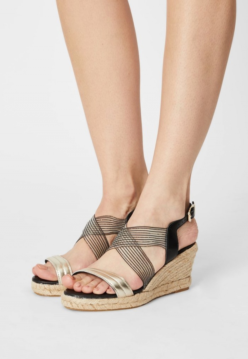 Anna Field Cheap Bekvämlighet Leather Espadrilles Sandaler Dam Svarta | SE-FSMTYW192