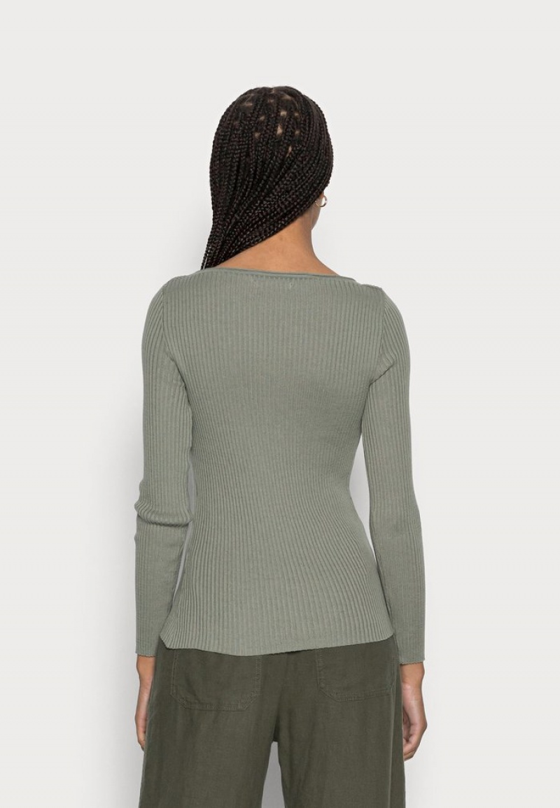 Anna Field Cheap Boatneck Jumper Pullover Dam Gröna | SE-ACYSBO608