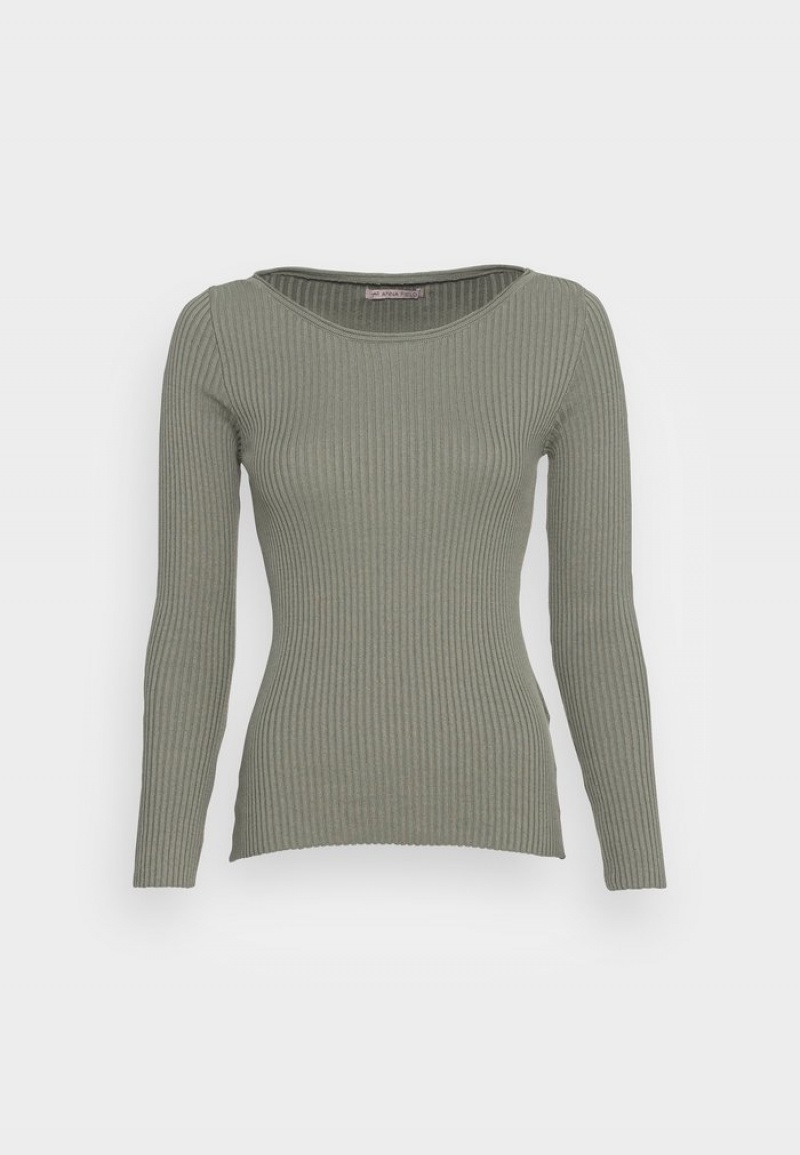 Anna Field Cheap Boatneck Jumper Pullover Dam Gröna | SE-ACYSBO608