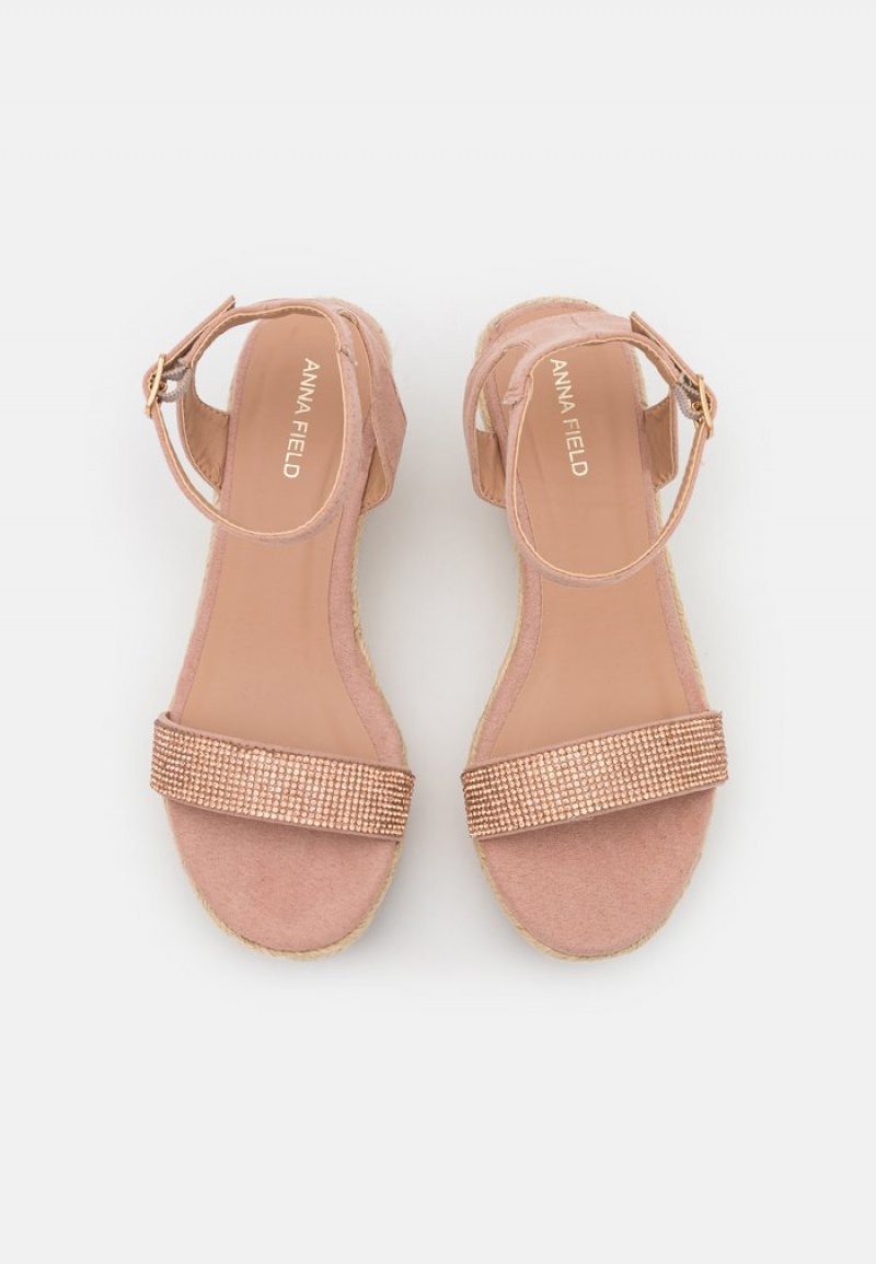 Anna Field Cheap Espadrilles Sandaler Dam Ljusrosa | SE-FUQKMS426