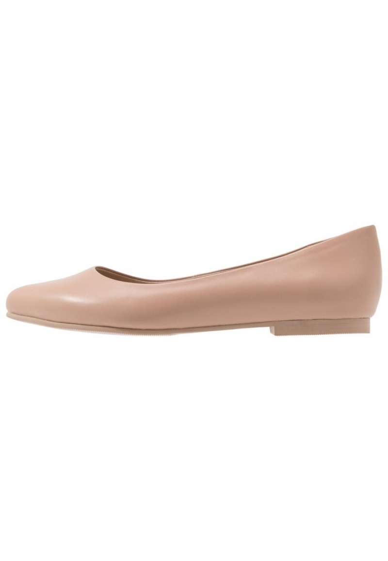 Anna Field Cheap Leather Ballet Pumps Ballerina Dam Beige | SE-OXVSMC216