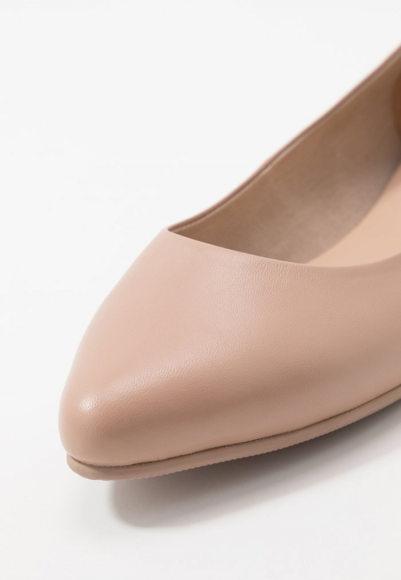 Anna Field Cheap Leather Ballet Pumps Ballerina Dam Beige | SE-OXVSMC216