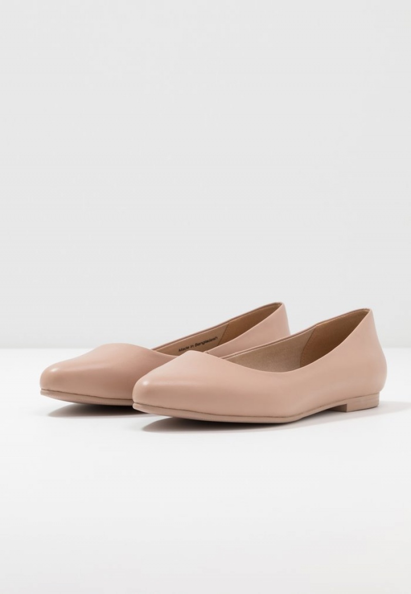 Anna Field Cheap Leather Ballet Pumps Ballerina Dam Beige | SE-OXVSMC216