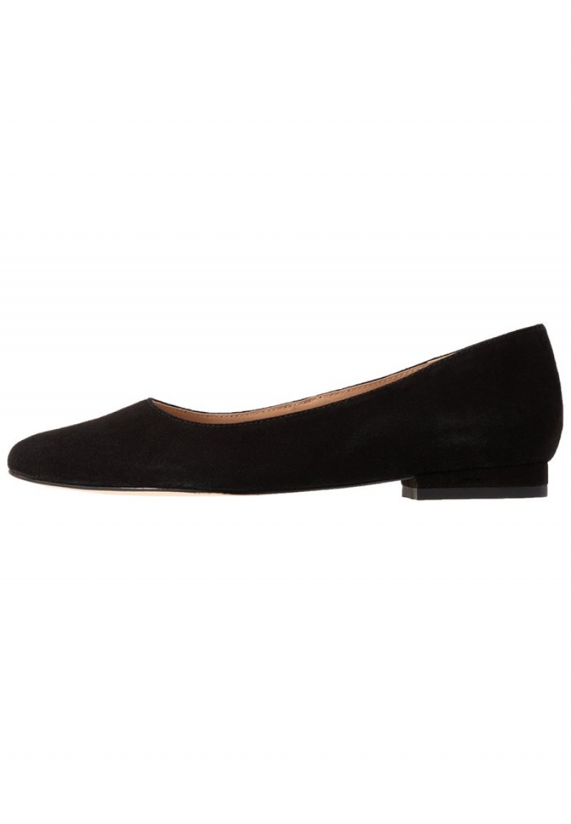 Anna Field Cheap Leather Ballet Pumps Ballerina Dam Svarta | SE-CHDRQT791