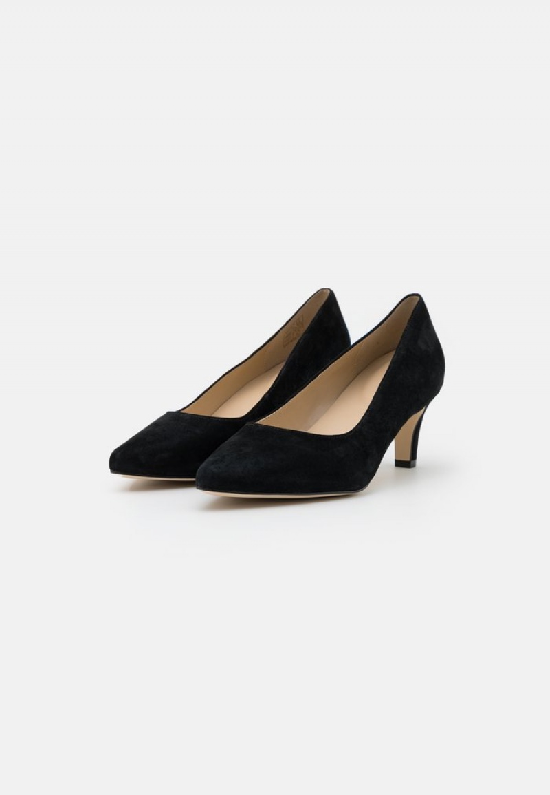 Anna Field Cheap Leather Bekvämlighet Klassiska Heels Klackar Dam Svarta | SE-KGBJCH389