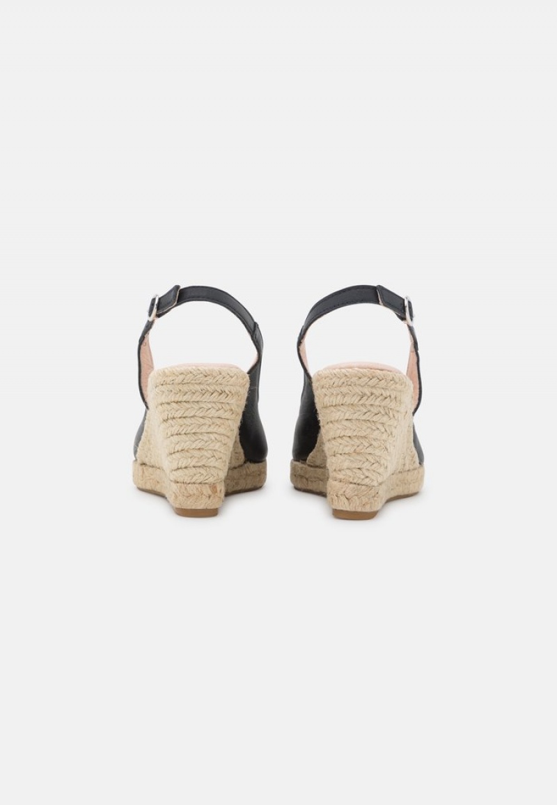 Anna Field Cheap Leather Espadrilles Sandaler Dam Mörkblå | SE-SVIPNJ295