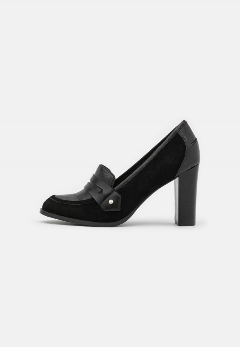 Anna Field Cheap Leather Klassiska Heels Klackar Dam Svarta | SE-BMJPDY097