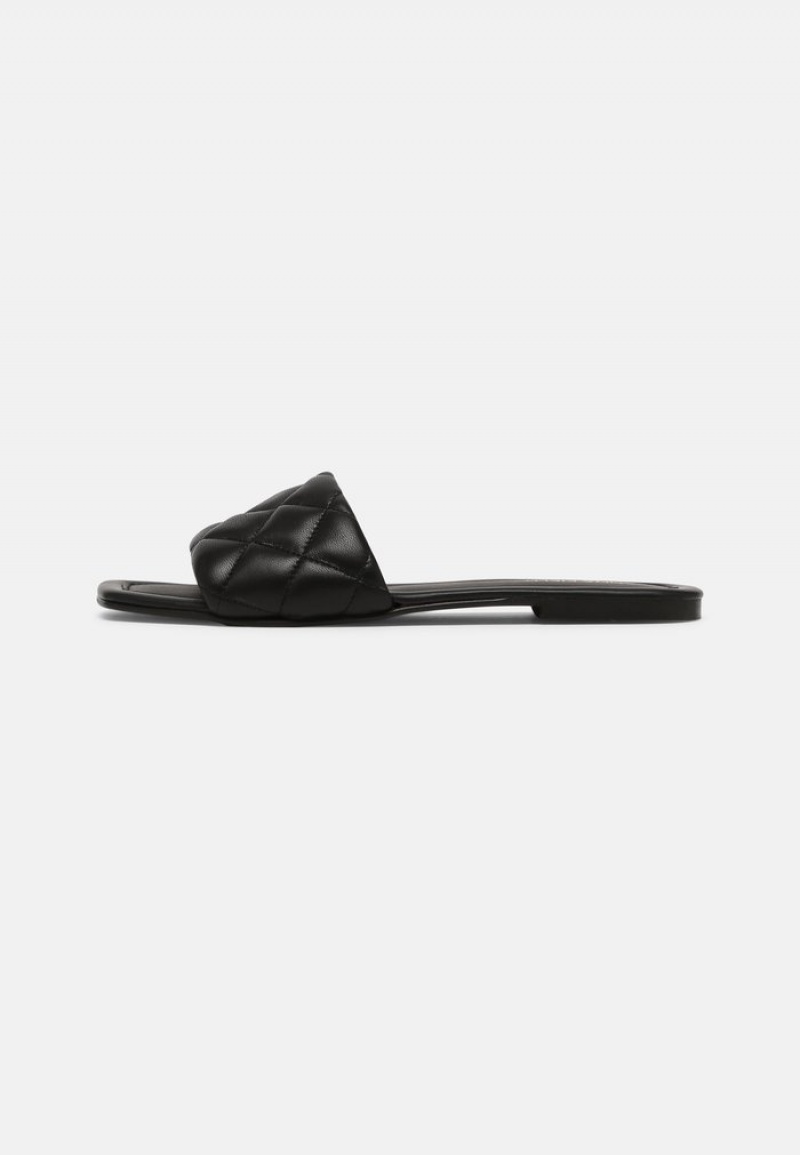 Anna Field Cheap Leather Mules Dam Svarta | SE-GEPLRV168