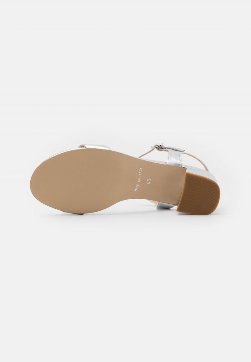 Anna Field Cheap Leather Sandaler Dam Silver | SE-QJFPXY453