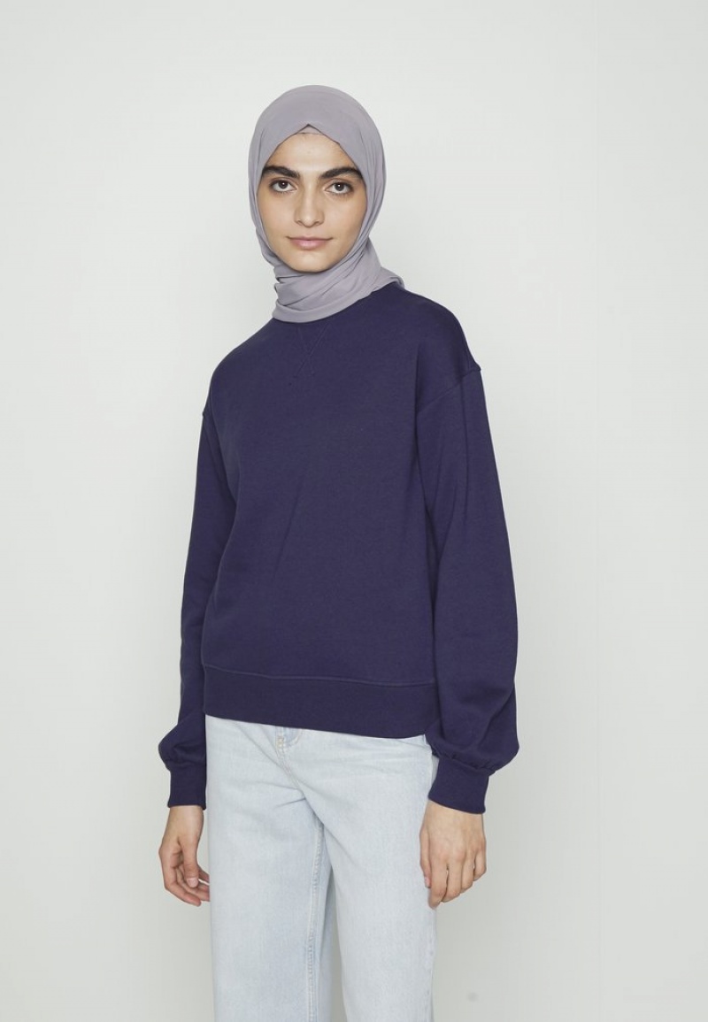 Anna Field Cheap Sweatshirt Pullover Dam Mörkblå | SE-VTKWLP254