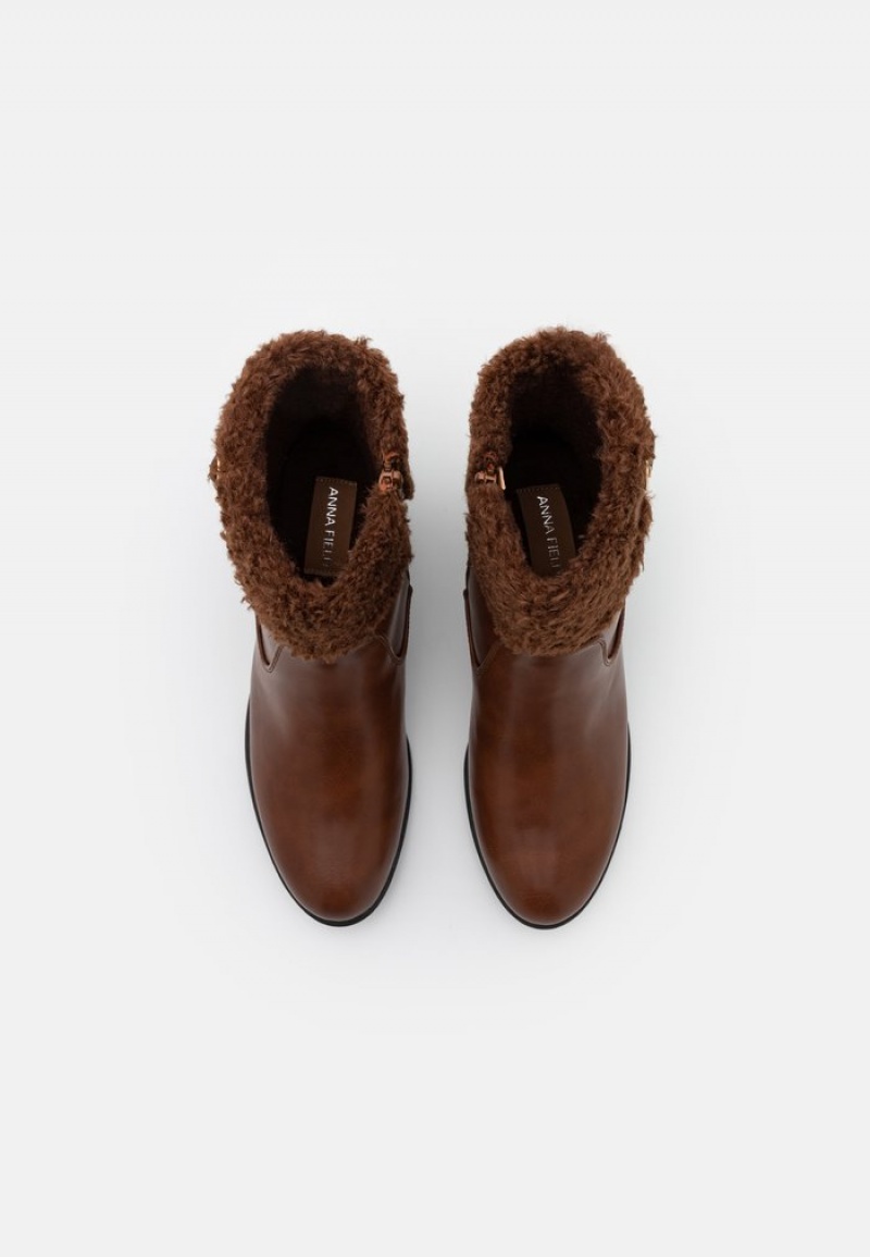 Anna Field Cheap Vinter Booties Klassiska Vinterkängor Dam Bruna | SE-UIONDG564