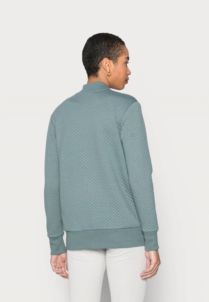 Anna Field Cheap Zip-Up Sweatshirt Kofta Dam Gröna | SE-XIOKNM812