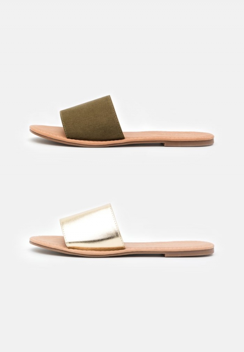 Anna Field Cheapest 2 Pack Mules Dam Khaki | SE-YQKZAR401