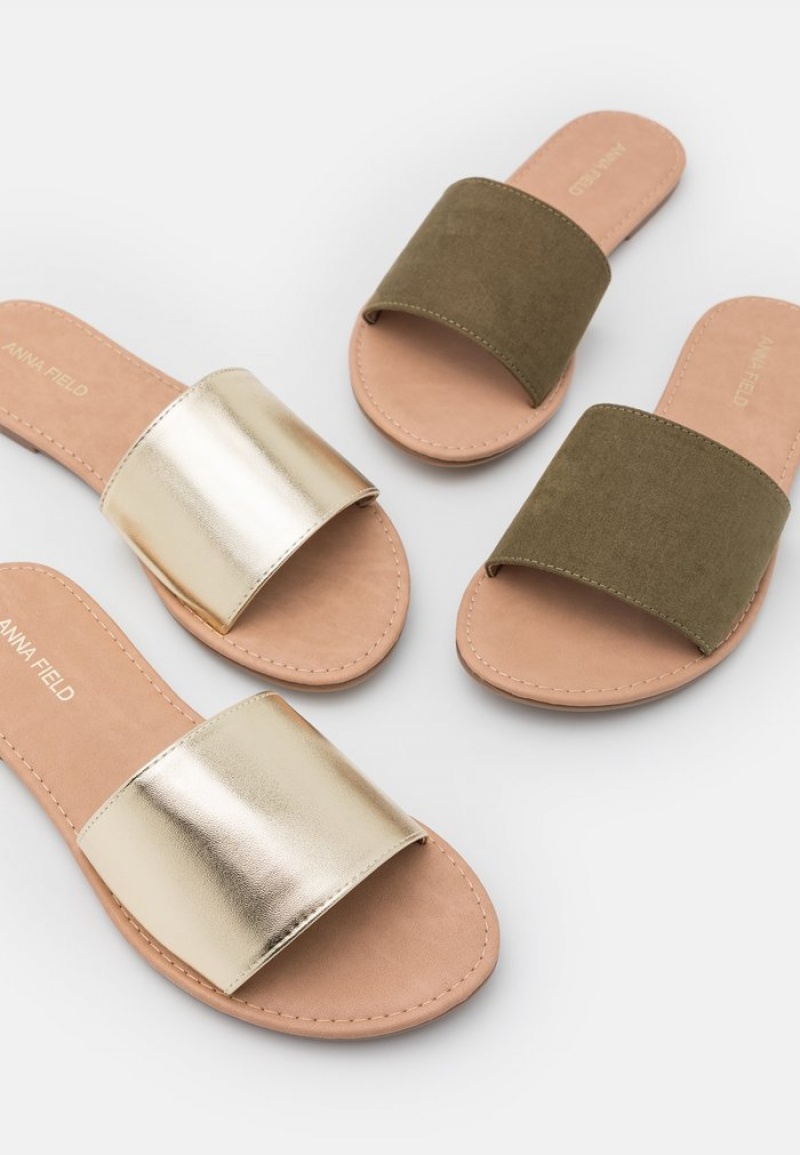 Anna Field Cheapest 2 Pack Mules Dam Khaki | SE-YQKZAR401