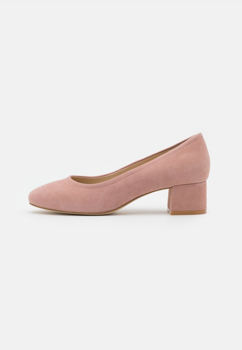 Anna Field Cheapest Leather Bekvämlighet Klassiska Heels Klackar Dam Rosa | SE-OFQHDU807