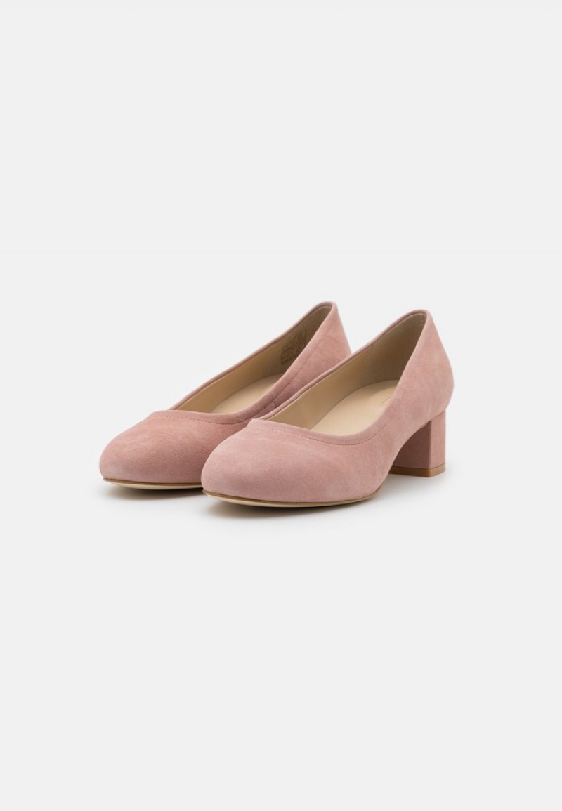 Anna Field Cheapest Leather Bekvämlighet Klassiska Heels Klackar Dam Rosa | SE-OFQHDU807